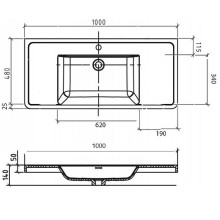 Раковина BelBagno Ancona-N 100 EA-1000-LVB Белая