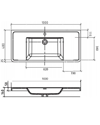 Раковина BelBagno Ancona-N 100 EA-1000-LVB Белая