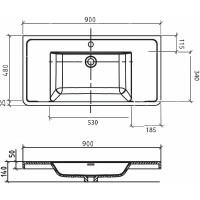 Раковина BelBagno Ancona-N 90 EA-900-LVB Белая