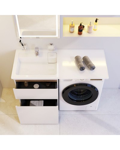 Раковина AM.PM X-Joy 120 L M85AWPL1201WG на стиральную машину Белая