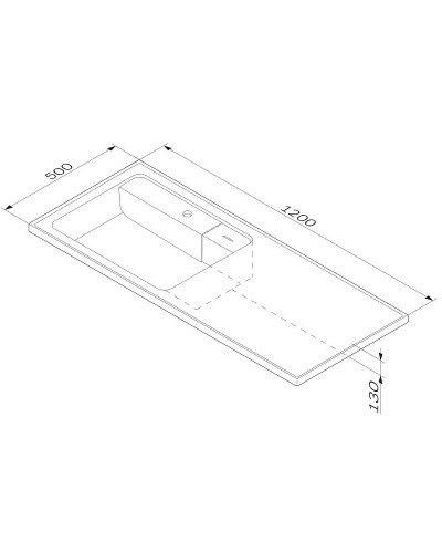 Раковина AM.PM X-Joy 120 L M85AWPL1201WG на стиральную машину Белая