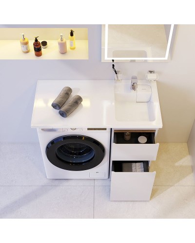 Раковина AM.PM X-Joy 100 R M85AWPR1001WG на стиральную машину Белая