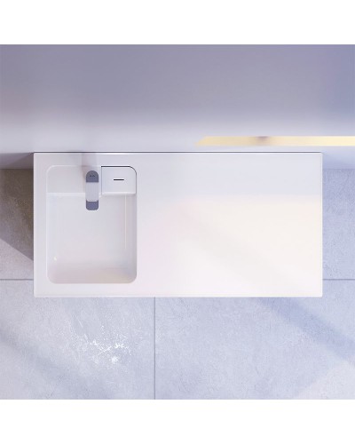 Раковина AM.PM X-Joy 100 L M85AWPL1001WG на стиральную машину Белая