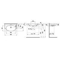 Раковина Laufen The New Classic 80 8.1385.5.000.104.1 Белая