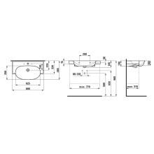 Раковина Laufen The New Classic 80 8.1385.5.000.104.1 Белая
