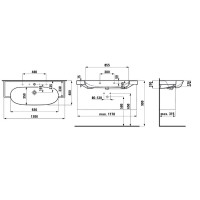 Раковина Laufen The New Classic 120 8.1385.8.000.104.1 Белая