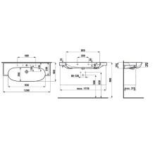 Раковина Laufen The New Classic 120 8.1385.8.000.104.1 Белая