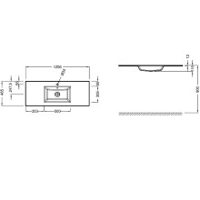 Раковина Jacob Delafon Vox 120 EB2101-DD4 Коричневая