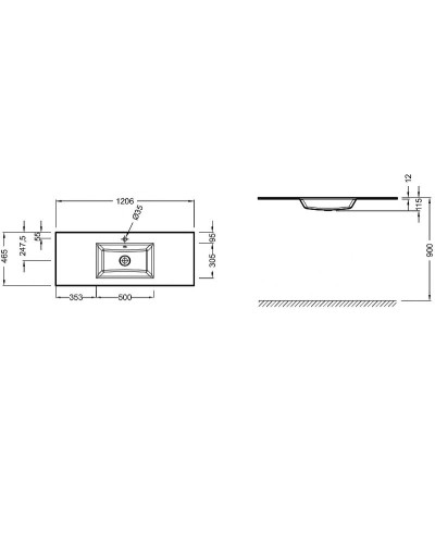 Раковина Jacob Delafon Vox 120 EB2101-DD4 Коричневая