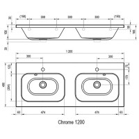 Раковина Ravak Chrome 120 XJG01112000 двойная Белая