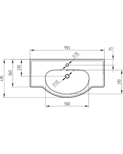 Раковина Migliore Kantri 95 26655 Белая