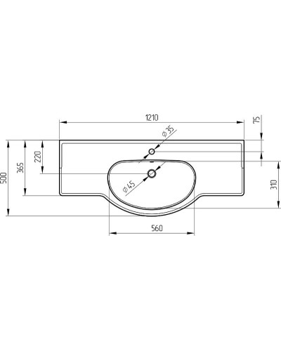 Раковина Migliore Kantri 121 26630 Белая