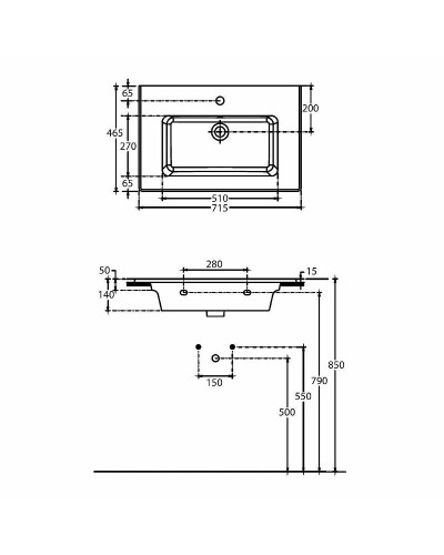 Раковина Allen Brau Fantasy 72 4.11024.20 Белая