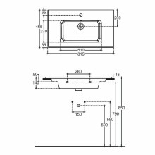 Раковина Allen Brau Fantasy 82 4.11025.20 Белая