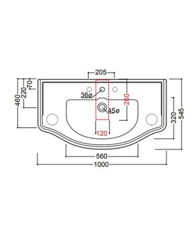 Раковина Kerasan Retro 100 105001x3 Белая