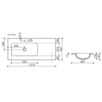 Раковина Ceramica Nova Element 101 L CN7014 Белая