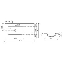 Раковина Ceramica Nova Element 101 L CN7014 Белая