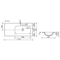 Раковина Ceramica Nova Element 101 R CN7015 Белая