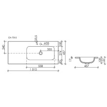 Раковина Ceramica Nova Element 101 R CN7015 Белая