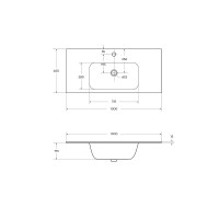 Раковина Cezares Duet 100 CZR-NAT-100-LVB Белая