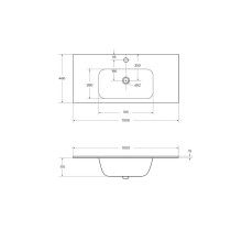 Раковина Cezares Duet 100 CZR-NAT-100-LVB Белая