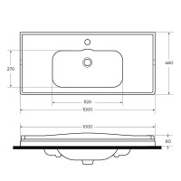 Раковина Cezares Giubileo 100 CZR-ELT-100-LVB Белая