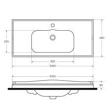 Раковина Cezares Giubileo 100 CZR-ELT-100-LVB Белая