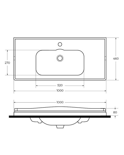 Раковина Cezares Giubileo 100 CZR-ELT-100-LVB Белая