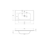 Раковина Cezares Eco 90 CZR-900/480-LV-MR-ECO Белая