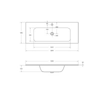Раковина Cezares Eco 120 CZR-1200/480-LV-MR-ECO Белая