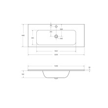 Раковина Cezares Eco 120 CZR-1200/480-LV-MR-ECO Белая