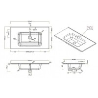 Раковина BelBagno 80 BB800ETL Белая