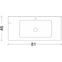 Раковина Boheme Armadi Art Vallessi 80 838-080-WG Белая глянец