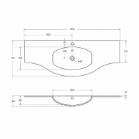 Раковина Cezares Vague 138 50155 Белая