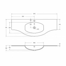 Раковина Cezares Vague 138 50155 Белая