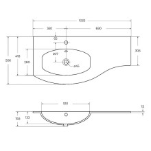 Раковина Cezares Vague 104 L 82409 Extra Bianco