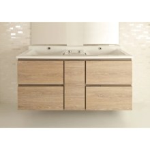 Подвесная раковина-столешница с отверстиями для встраиваемых смесителей 140 см Jacob Delafon Soprano EXJ122-00