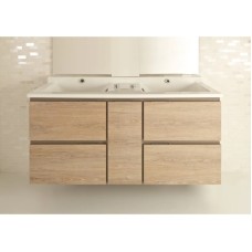 Подвесная раковина-столешница с отверстиями для встраиваемых смесителей 140 см Jacob Delafon Soprano EXJ122-00