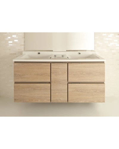 Подвесная раковина-столешница с отверстиями для встраиваемых смесителей 140 см Jacob Delafon Soprano EXJ122-00