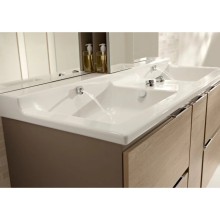 Подвесная раковина-столешница с отверстиями для встраиваемых смесителей 140 см Jacob Delafon Soprano EXJ122-00