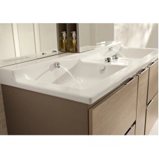 Подвесная раковина-столешница с отверстиями для встраиваемых смесителей 140 см Jacob Delafon Soprano EXJ122-00