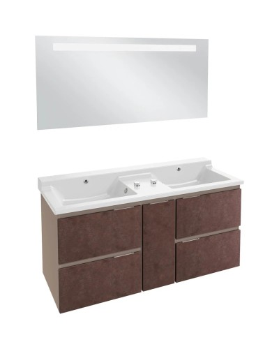 Подвесная раковина-столешница с отверстиями для встраиваемых смесителей 140 см Jacob Delafon Soprano EXJ122-00