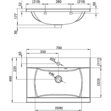 Раковина Ravak Classic 70 XJD01170000 Белая