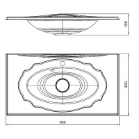 Раковина Florentina Гармония 90 10.030.00900.001 Белая