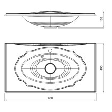 Раковина Florentina Гармония 90 10.030.00900.001 Белая