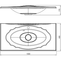 Раковина Florentina Гармония 100 10.030.01000.001 Белая