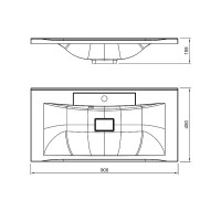 Раковина Florentina Прима 90 10.010.00900.001 Белая