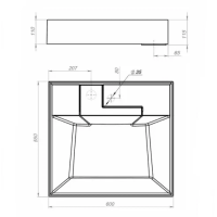 Раковина для ванной над стиральной машиной Uperwood Top (60x55 см)