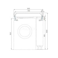 Раковина над стиральной машиной 80х50 см Акватон Рейн 1A72113KRW010