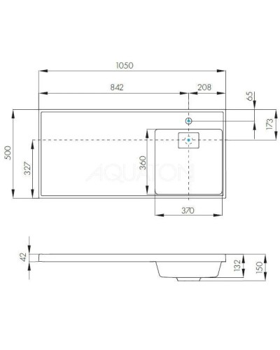 Раковина над стиральной машиной 105х50 см Акватон Лондри 1A72223KLH010